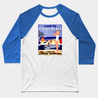 1935 Come to Miami Beach Florida Baseball T-Shirt